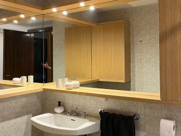 Fully equipped bathroom in the Sella Nevea apartment